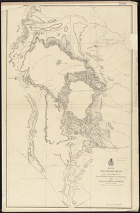 Map of the Black Hills from a reconnaissance by Capt. William Ludlow, Corps of Engineers, 1874, and maps of Warren and Raynolds