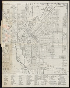 Guide map of the city of Denver