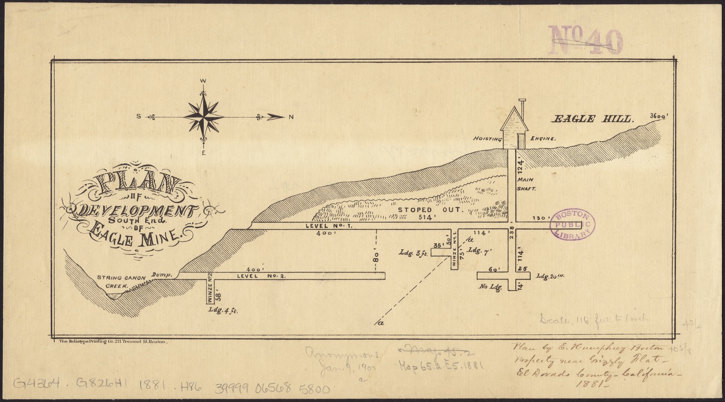 Plan of development, south end of Eagle Mine