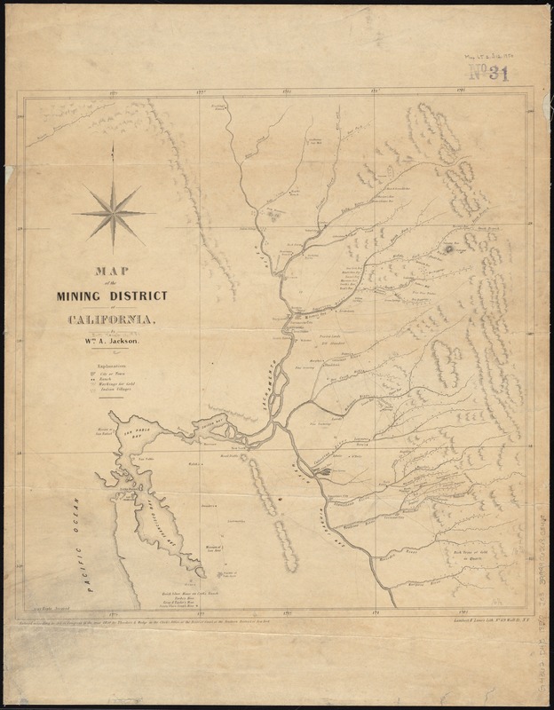Map of the mining district of California