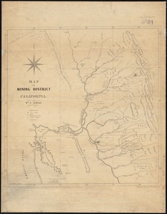 Map of the mining district of California