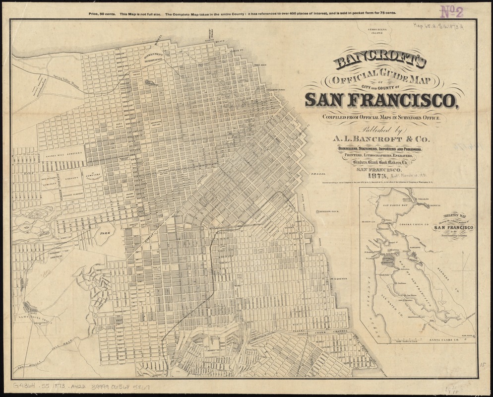 Bancroft's official guide map of city and county of San Francisco