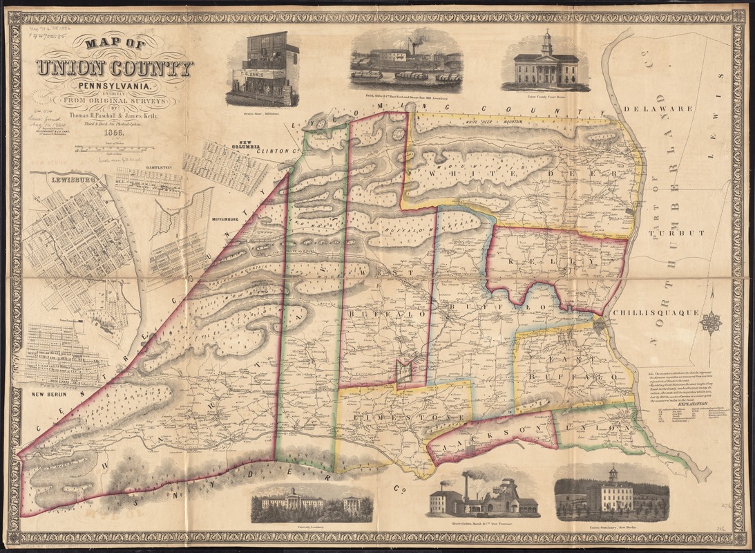 Map of Union County, Pennsylvania