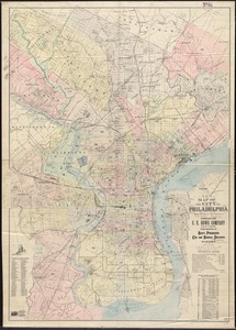 New map of the city of Philadelphia from the latest city surveys