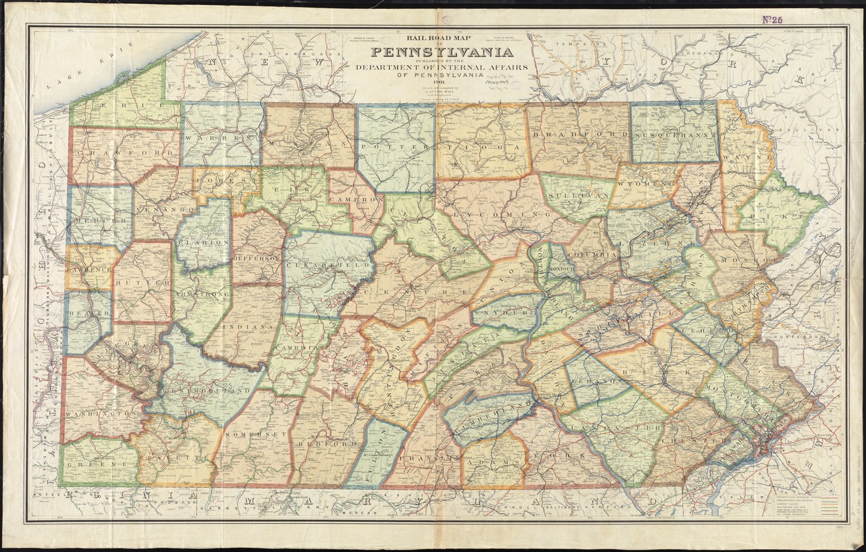 Rail road map of Pennsylvania Digital Commonwealth