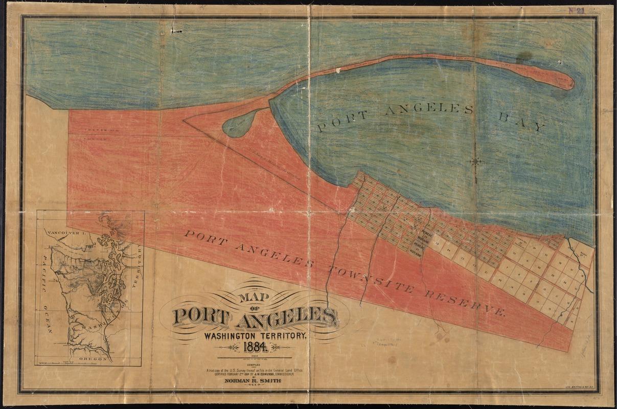 Map of Port Angeles, Washington Territory