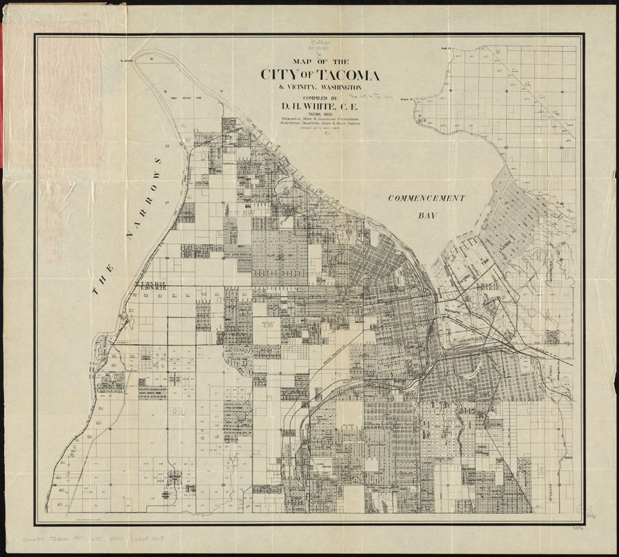 Map of the city of Tacoma & vicinity, Washington