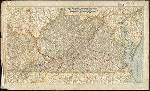 Map of Virginia, West Virginia and Ohio