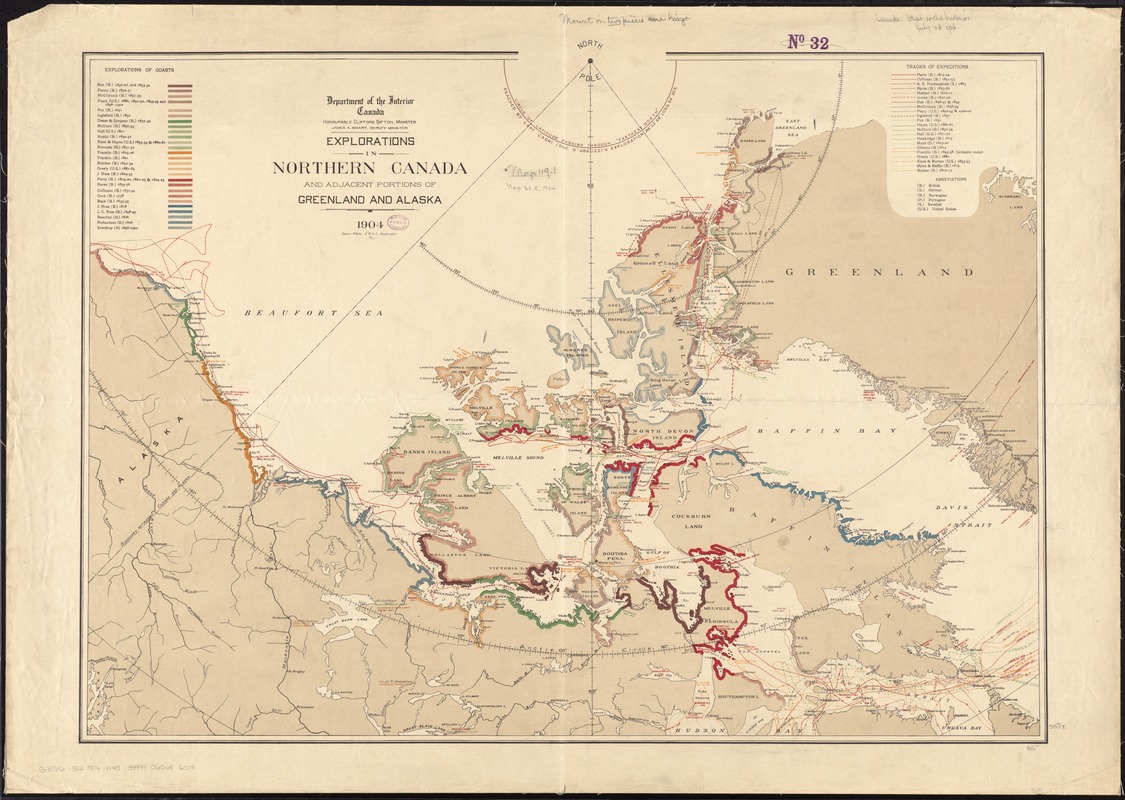 Explorations in northern Canada and adjacent portions of Greenland and Alaska, 1904