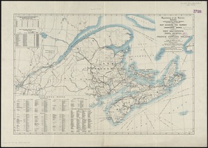 Map showing the number of chartered banks in New Brunswick, Nova Scotia, and Prince Edward Island