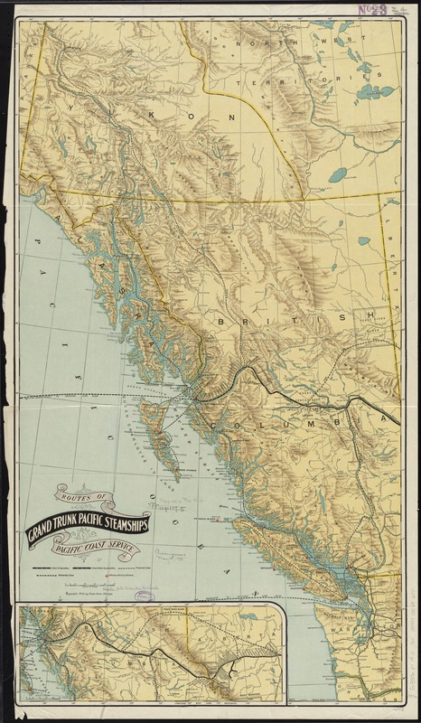 Routes of Grand Trunk Pacific Steamships
