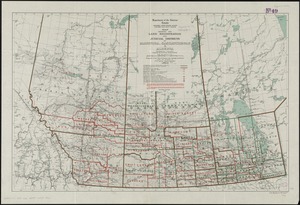 Map showing the land registration and judicial districts of Manitoba, Saskatchewan & Alberta