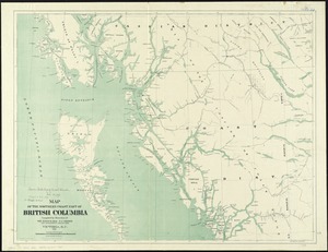 Map of the northern coast part of British Columbia