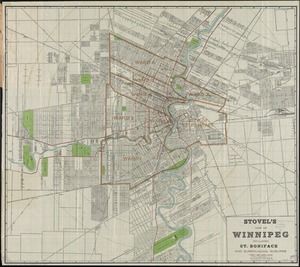 Stovel's map of Winnipeg, including St. Boniface and surrounding suburbs
