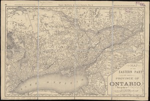 Map of the eastern part of the Province of Ontario