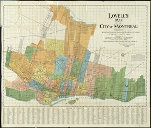 Lovell's map of the city of Montreal