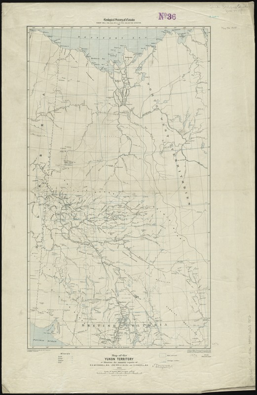 Map of the Yukon Territory to illustrate the summary reports of R.G. McConnell, B.A., Jos. Keele, B.A., and C. Camsell, B.A