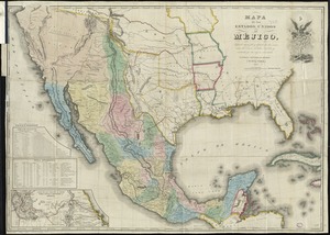 Mapa de los Estados Unidos de Méjico