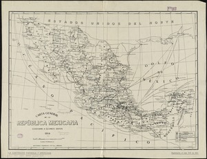 Carta general de la República Mexicana conforme a últimos datos
