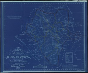 Mapa del estado de Durango, Republica Mexicana