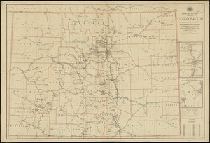 Post route map of the State of Colorado showing post offices with the intermediate distances on mail routes in operation on the 1st of Sept. 1897