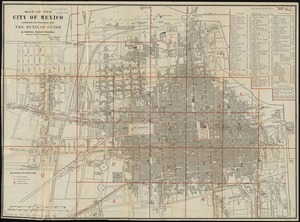 Map of the city of Mexico authorized for publication with the Mexican guide