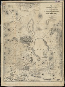 Map of the Valley of Mexico with a plan of the defences of the capital and the line of operations of the United States Army under Major General Scott, in August and September 1847