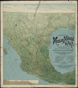 Map of the Mexican National R.R "Laredo route " and connections