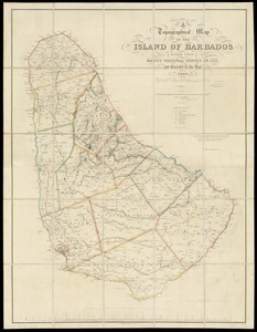 A topographical map of the island of Barbados