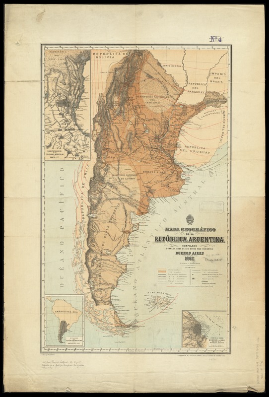 Mapa geográfico de la Republica Argentina