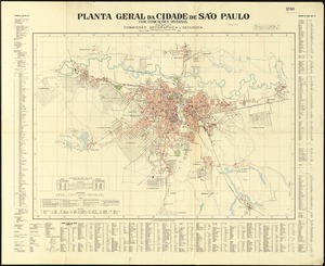 Planta geral da cidade de São Paulo com indicações diversas