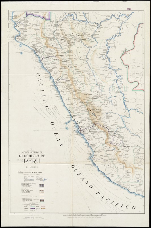 Mapa comercial de la república de Peru
