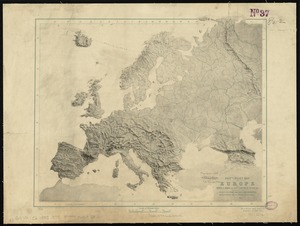 Photo relief map of Europe