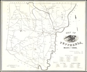 Map of Pepperell, Mass. - 1844
