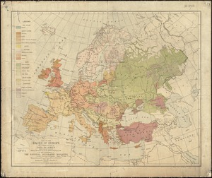Map of the races of Europe and adjoining portions of Asia and Africa