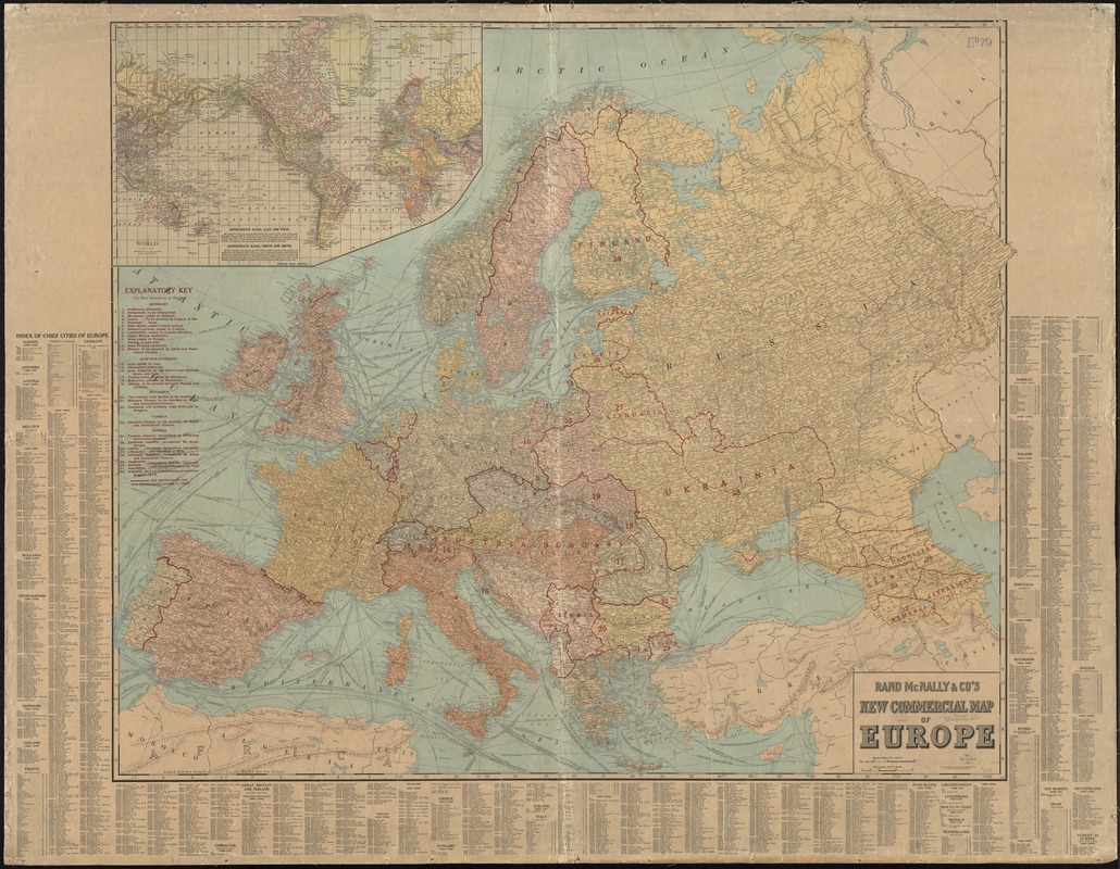 Rand McNally & Co's new commercial map of Europe