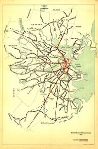Boston Elevated Railway lines 1921