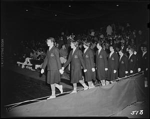 Drill team walking out to perform