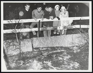 South Canton Flood is viewed by onlookers Morse Pond Dam