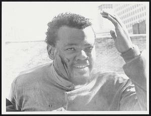Harold Hector, at Old West Church Anti-Draft Demonstration.