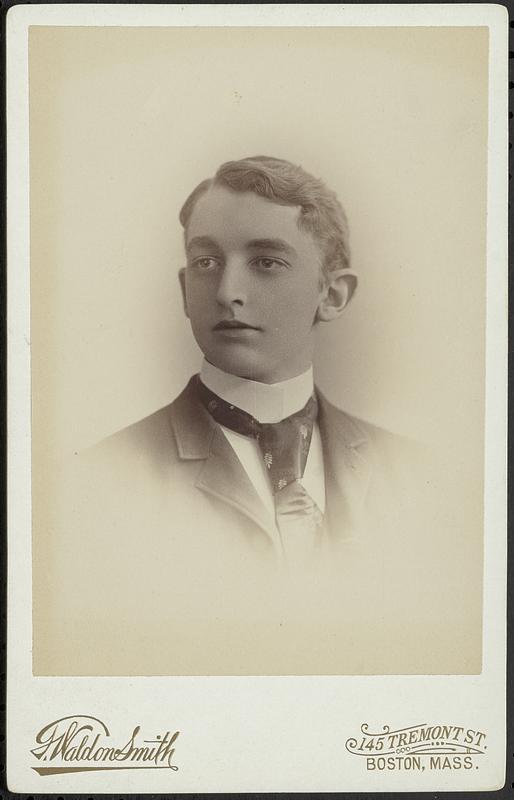 Boston Latin School 1891 Senior portrait, Charles Frederic Eveleth