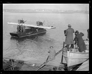 Photographers taking pictures of the Dudley Aero Speed Boat Silver Eagle
