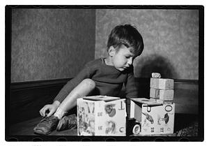 Boy playing with toys