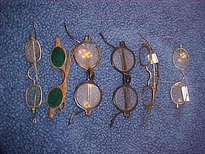 Six pairs of eyeglasses