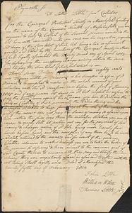 Assessment letter to Luther Little Jr., collector for Episcopal Protestant Society of Marshfield