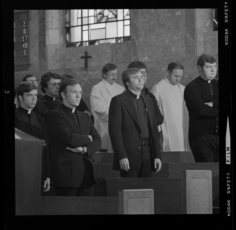 Seminarians at St. John's Seminary on Lake Street, Brighton