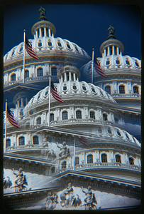 United States Capitol dome multi-image abstract, Washington, D.C.