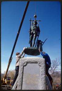 Minuteman statue reinstalled, Concord