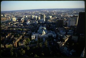 Beacon Hill & Massachusetts State House aerial view, Boston