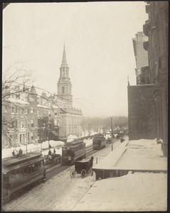 Boylston Street and the Arlington Street Church, Boston, Massachusetts